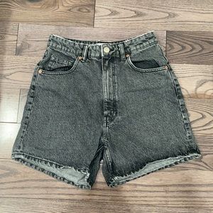 Zara black denim short